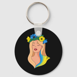 Ukrainian Women Ukrainian Girl Ukraine In Yellow - Key Ring
