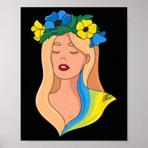 Ukrainian Women Ukrainian Girl Ukraine In Yellow - Poster