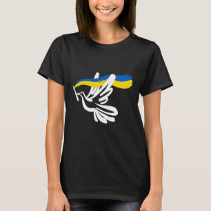 Ukrainian Yellow Blue Flag With White Dove Support T-Shirt
