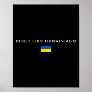 Ukrainian Zelensky Ukraine Army Green Fight Like U Poster
