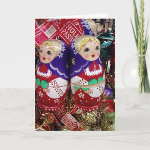 UKRANIAN CHRISTMAS DOLLS GREETINGS HOLIDAY CARD