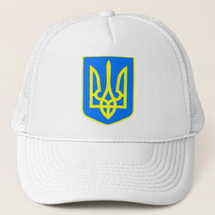 Ukranian Flag Hat / Ukraine Crest Cap