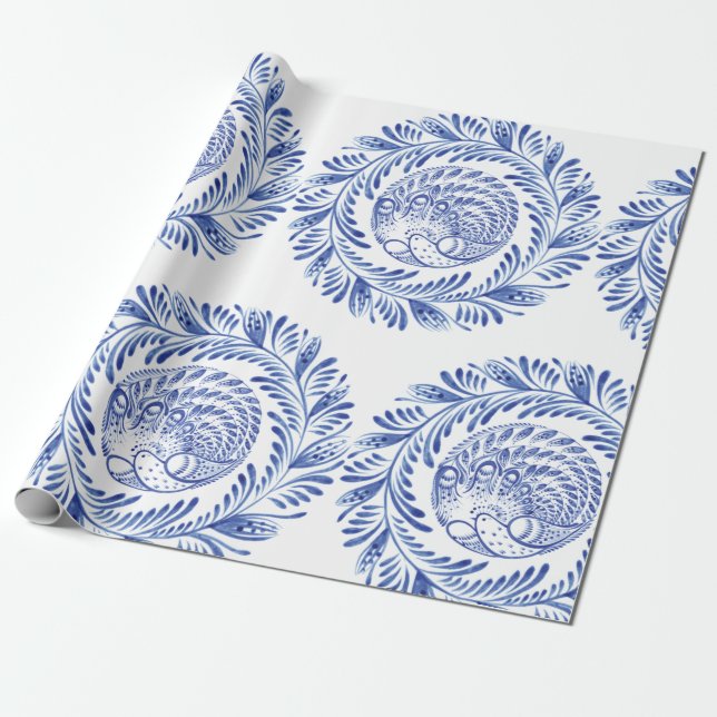 Ukranian Folk Symbol Wrapping Paper (Unrolled)