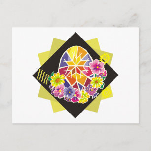 ukranian painted easter egg (20) holiday postcard