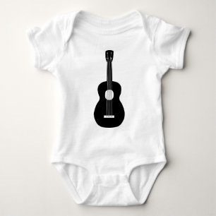 Ukulele - Black Baby Bodysuit