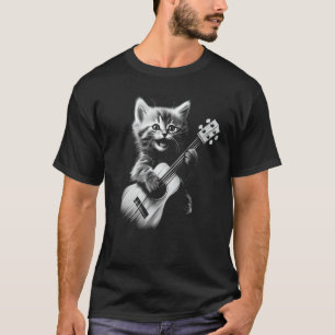 Ukulele Cat - Cute Cat Playing Ukulele Guitar T-Shirt