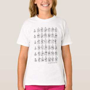 Ukulele Chord Families   Uke Reference Chart T-Shirt