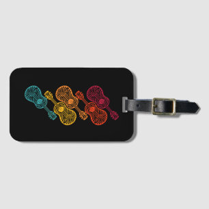 Ukulele Colourful Graphics for Music Lover Luggage Tag