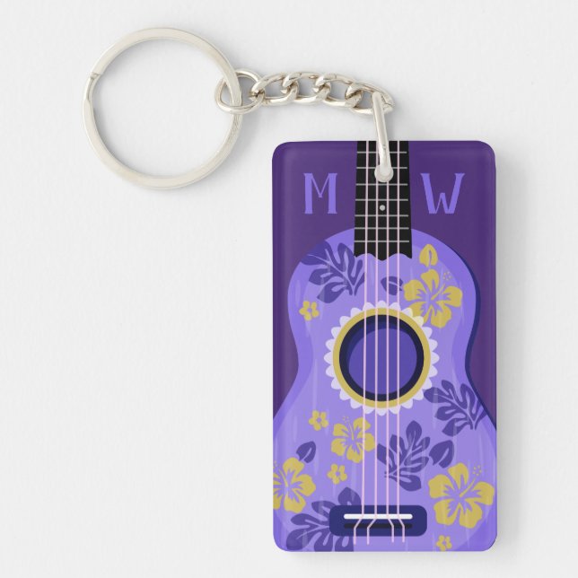 Ukulele custom monogram key chain (Front)