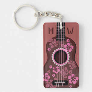 Ukulele custom monogram key chain