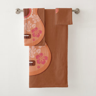 Ukulele custom monogram towel set
