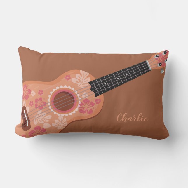 Ukulele custom name throw pillows (Front)
