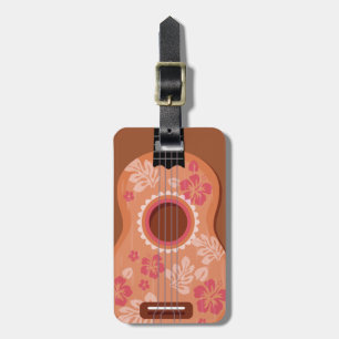 Ukulele custom text luggage tag