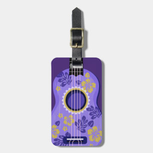 Ukulele custom text luggage tag