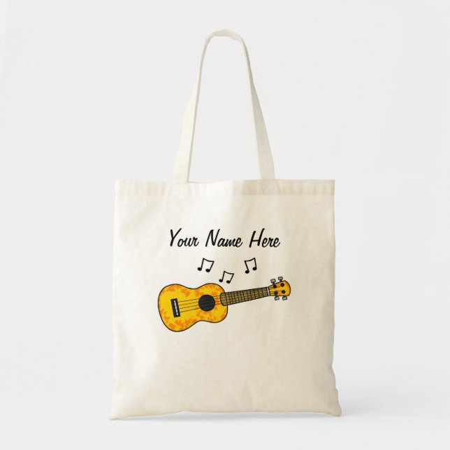 Ukulele Custom Tote Bag Uke Player Musician Gift (Front)