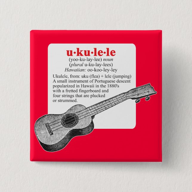 Ukulele Definition Button (Front)