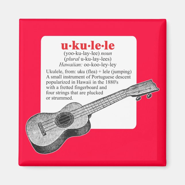 Ukulele Definition Magnet (Front)