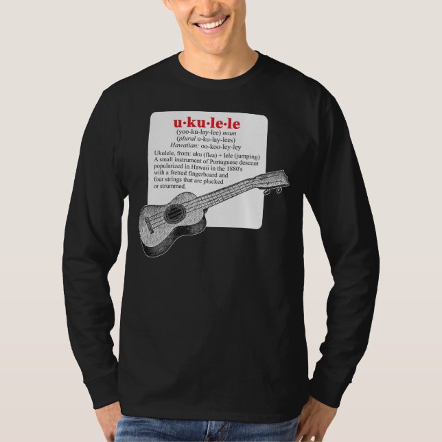Ukulele Definition Men's dark long sleeve T-Shirt (Front)