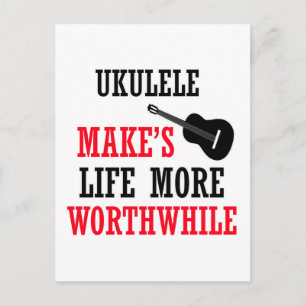 ukulele design postcard