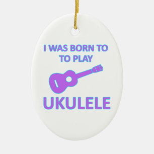 Ukulele Designs Ceramic Tree Decoration