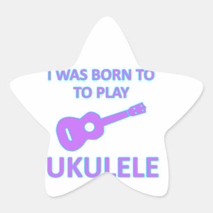 Ukulele Designs Star Sticker
