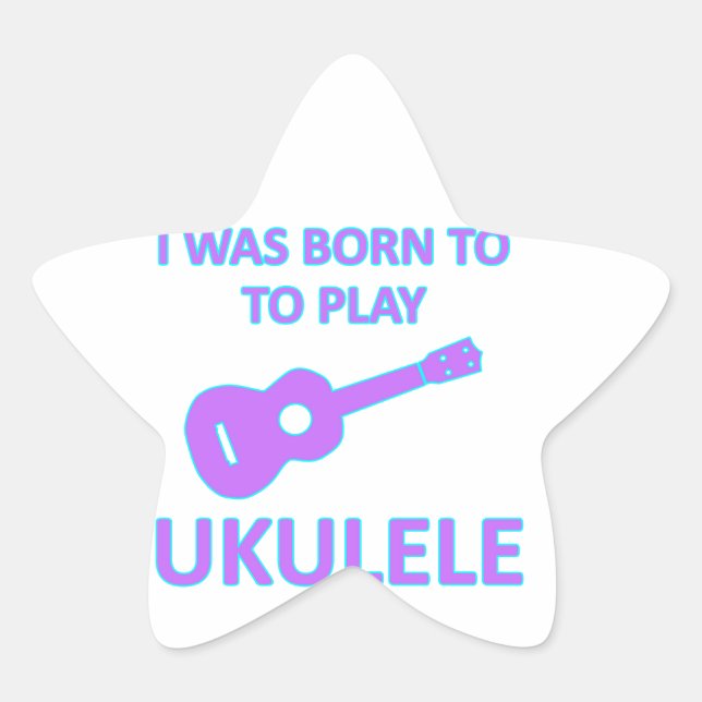 Ukulele Designs Star Sticker (Front)