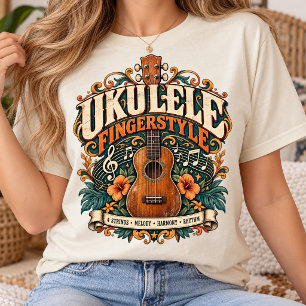 Ukulele Fingerstyle Melody Harmony Rhythm Music T-Shirt