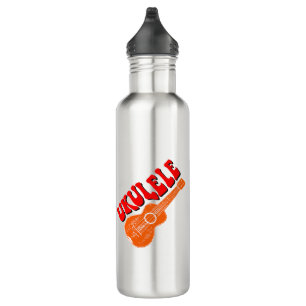 Ukulele Groovy Text Art 710 Ml Water Bottle