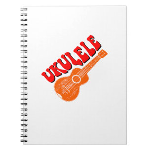 Ukulele Groovy Text Art Notebook