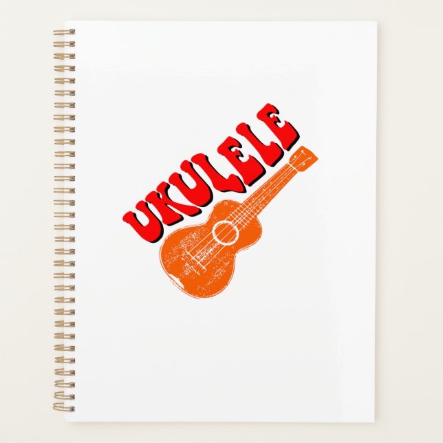 Ukulele Groovy Text Art Planner (Front)