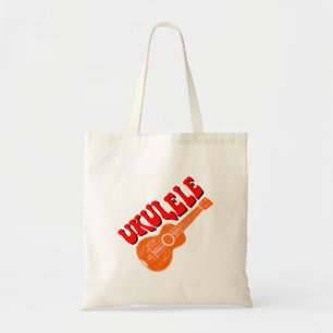 Ukulele Groovy Text Art Tote Bag