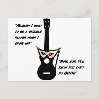 Ukulele Grown Up Humour Postcard