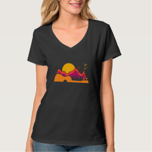 Ukulele Guitar Hawaii Music Mountains Sun Uke Uku T-Shirt