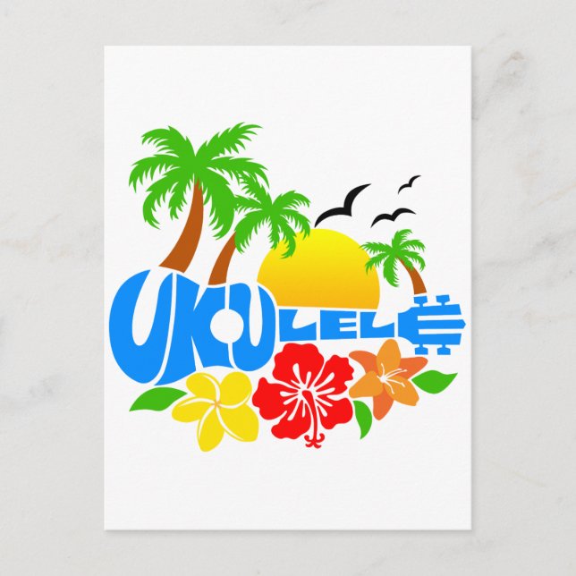 Ukulele Island Logo Postcard (Front)
