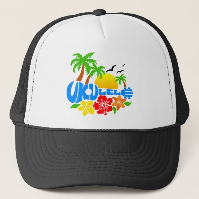 Ukulele Island Logo Trucker Hat (Front)