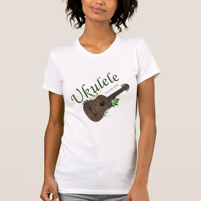 Ukulele-Its a way of life Ladies Tee 2 (Front)