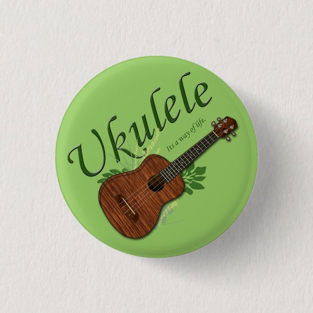 Ukulele-Its a way of life Small Button (Front)