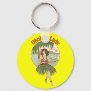 Ukulele Lady #1 Keychain