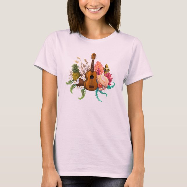 Ukulele Land & Sea T-Shirt (Front)