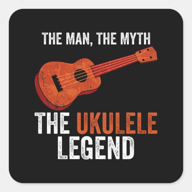 Ukulele Legend Square Sticker (Front)
