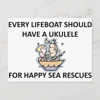 Ukulele Lifeboat Postcard