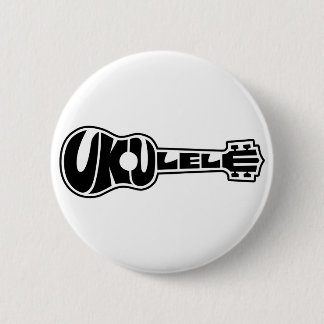 Ukulele Logo 6 Cm Round Badge