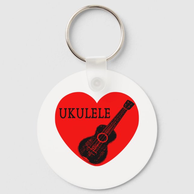 Ukulele Love Key Ring (Front)