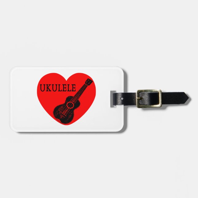 Ukulele Love Luggage Tag (Front Horizontal)