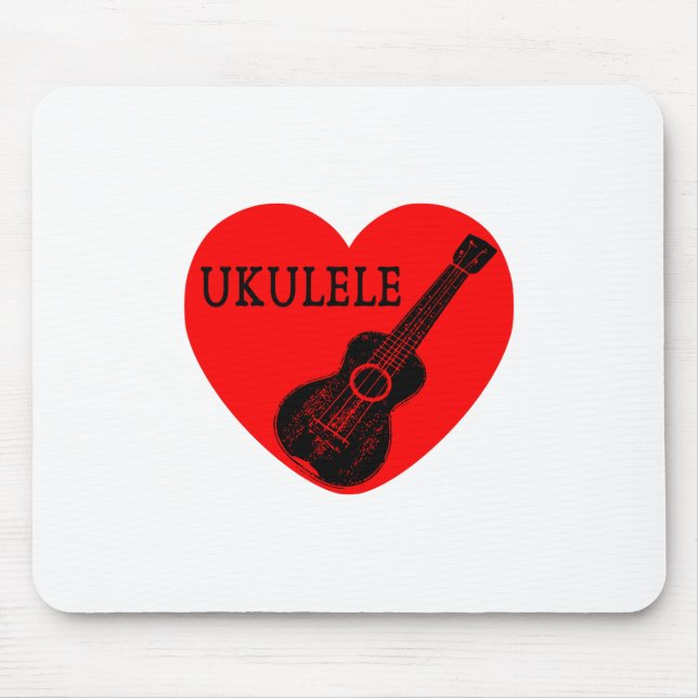 Ukulele Love Mouse Mat (Front)