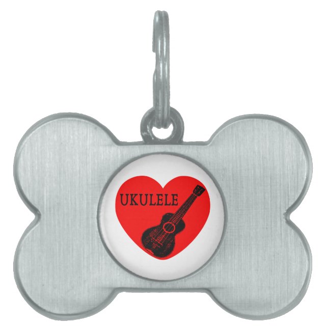 Ukulele Love Pet ID Tag (Front)