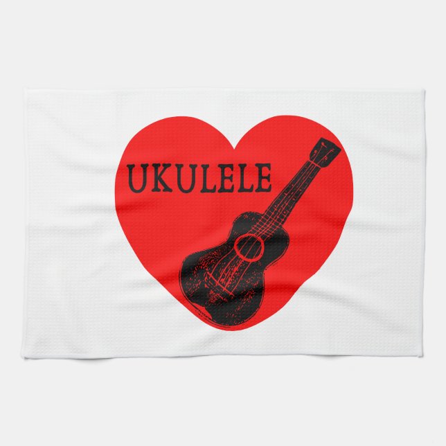 Ukulele Love Tea Towel (Horizontal)
