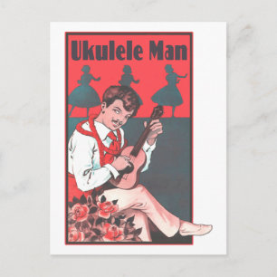 Ukulele Man Postcard