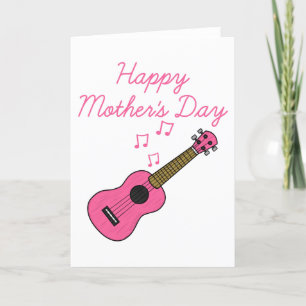 Ukulele Mother's Day Uke Player Musician Thank You Card