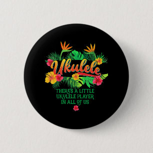 Ukulele Music Tee Hawaiian Love Hawaii 6 Cm Round Badge
